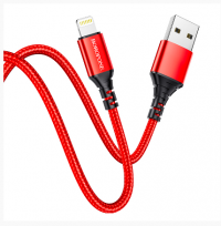 BOROFONE USB кабель 8-pin BX54 2.4A, длина: 1 метр (красный) 5377