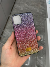 Чехол для iPhone 11 со стразами "Sparkle" (розово-фиолетовый) 5934