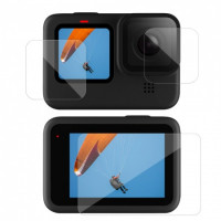 TELESIN Набор защитных стёкл для экшн камеры GoPro Hero 9 (стекла 3шт) 4301