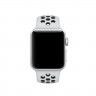 Ремешок силиконовый для Apple Watch 42mm / 44mm / 45mm спортивный Nike (бело-чёрный) 1231 - Ремешок силиконовый для Apple Watch 42mm / 44mm / 45mm спортивный Nike (бело-чёрный) 1231