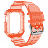 Прозрачный TPU ремешок для Apple Watch 41mm / 40mm / 38mm (красный) 4955 - Прозрачный TPU ремешок для Apple Watch 41mm / 40mm / 38mm (красный) 4955