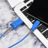 HOCO USB кабель Type-C X24 2.4A 1м (синий) 7077 - HOCO USB кабель Type-C X24 2.4A 1м (синий) 7077