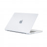 Чехол MacBook Pro 16.2 модель A2485 / A2780 / A2991 (2021-2023гг.) карбон (прозрачный белый) 8077 - Чехол MacBook Pro 16.2 модель A2485 / A2780 / A2991 (2021-2023гг.) карбон (прозрачный белый) 8077