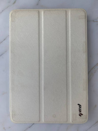 УЦЕНКА SAD Чехол для iPad mini 1 / 2 / 3 кожаный Smart case с металлической крышкой сзади (белый) 9098