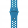 Ремешок силиконовый для Apple Watch 42mm / 44mm / 45mm спортивный Nike (сине-голубой) 1231 - Ремешок силиконовый для Apple Watch 42mm / 44mm / 45mm спортивный Nike (сине-голубой) 1231