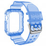 Прозрачный TPU ремешок для Apple Watch 41mm / 40mm / 38mm (синий) 4955 - Прозрачный TPU ремешок для Apple Watch 41mm / 40mm / 38mm (синий) 4955
