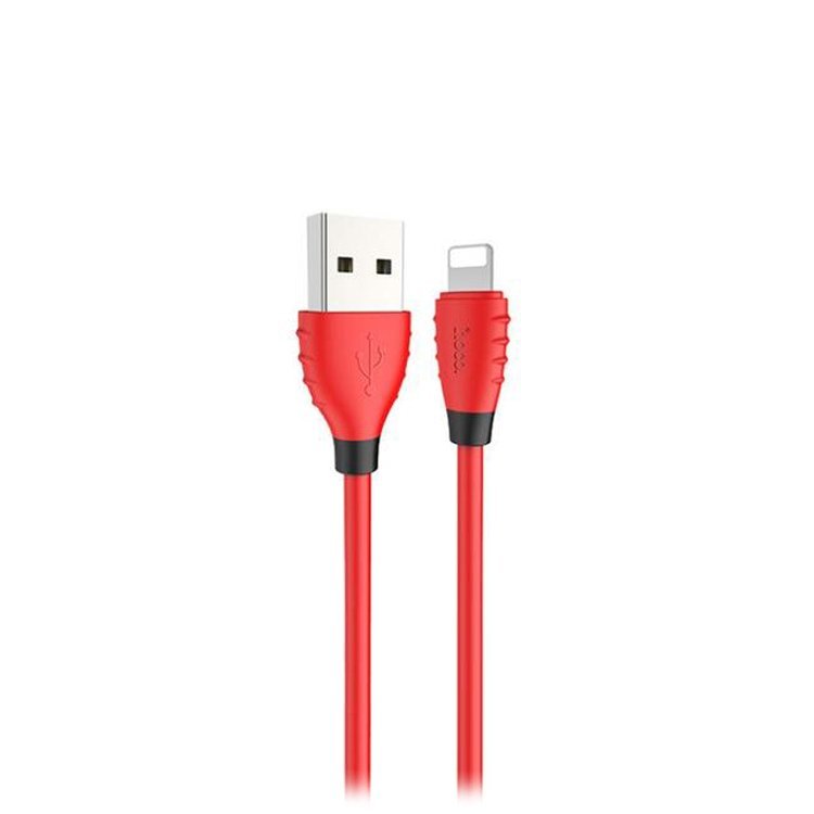 HOCO USB кабель X27 8-pin 2.4A 1.2м (красный) 5461