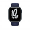 Ремешок силиконовый для Apple Watch 42mm / 44mm / 45mm спортивный Nike (тёмно-синий) 1231 - Ремешок силиконовый для Apple Watch 42mm / 44mm / 45mm спортивный Nike (тёмно-синий) 1231