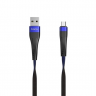 HOCO USB кабель Type-C U39 2.4A, 1.2 метра (чёрно-синий) 7411 - HOCO USB кабель Type-C U39 2.4A, 1.2 метра (чёрно-синий) 7411