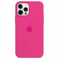 Чехол Silicone Case iPhone 12 / 12 Pro (фуксия) 3921