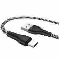 BOROFONE USB кабель micro BX39 2.4A, длина: 1 метр (чёрно-белый) 6303 - BOROFONE USB кабель micro BX39 2.4A, длина: 1 метр (чёрно-белый) 6303