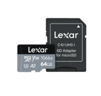 LEXAR Флэш карта microSD 64Gb 160Mb/s V30 SILVER Series ADP (27906)