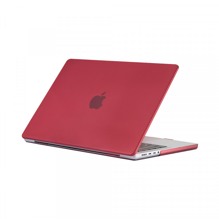 Чехол MacBook Pro 16.2 модель A2485 / A2780 / A2991 (2021-2023гг.) карбон (бордовый) 8077