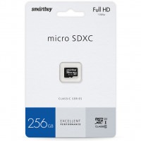 SmartBuy Флэш карта microSDXC ADVANCED 256Gb ADP U3 V30 Class10 для 4K (1147)