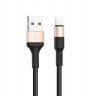 HOCO USB кабель X26 8-pin 2A 1м (чёрно-золотой) 6121 - HOCO USB кабель X26 8-pin 2A 1м (чёрно-золотой) 6121
