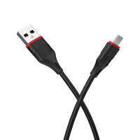 BOROFONE USB кабель micro BX17 2.4A, длина: 1 метр (чёрный) 1677