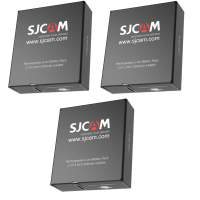 (НАБОР 3 ШТ) SJCAM АКБ аккумулятор для экшн камеры SJCAM SJ10 PRO / SJ10X / SJ9 STRIKE / SJ9 MAX (3.8V 1300mAh Li-ion 4.94Wh) (Код МС: 110623)
