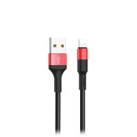 HOCO USB кабель X26 8-pin 2A 1м (чёрно-красный) 6121