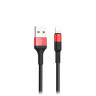 HOCO USB кабель X26 8-pin 2A 1м (чёрно-красный) 6121 - HOCO USB кабель X26 8-pin 2A 1м (чёрно-красный) 6121