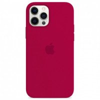 Чехол Silicone Case iPhone 12 / 12 Pro (брусничный) 3921