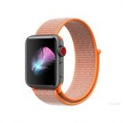 Ремешок Apple Watch Ultra 49mm / 45mm / 44mm / 42mm нейлон на липучке (оранжевый) 5501