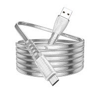 BOROFONE USB кабель micro BU31 2.4A, 1 метр (серебро) 7897