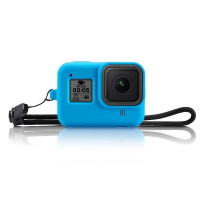 ACTION PRO Чехол силиконовый для GoPro 8 (цвет голубой) модель ACP-800 (42497)