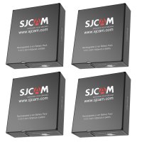 (НАБОР 4 ШТ) SJCAM АКБ аккумулятор для экшн камеры SJCAM SJ10 PRO / SJ10X / SJ9 STRIKE / SJ9 MAX (3.8V 1300mAh Li-ion 4.94Wh) (Код МС: 110623)