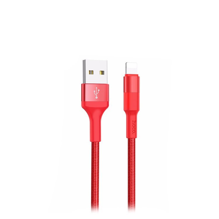 HOCO USB кабель X26 8-pin 2A, 1 метр (чёрно-красный) 6121