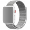 Ремешок Apple Watch Ultra 49mm / 45mm / 44mm / 42mm нейлон на липучке (белый) 5501 - Ремешок Apple Watch Ultra 49mm / 45mm / 44mm / 42mm нейлон на липучке (белый) 5501