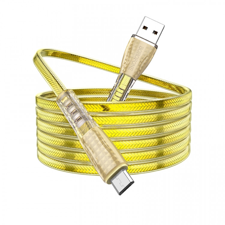 BOROFONE USB кабель micro BU31 2.4A, 1 метр (золото) 7897
