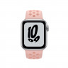 Ремешок силиконовый для Apple Watch 42mm / 44mm / 45mm спортивный Nike (розовый) 1231 - Ремешок силиконовый для Apple Watch 42mm / 44mm / 45mm спортивный Nike (розовый) 1231