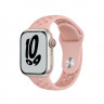 Ремешок силиконовый для Apple Watch 42mm / 44mm / 45mm спортивный Nike (розовый) 1231 - Ремешок силиконовый для Apple Watch 42mm / 44mm / 45mm спортивный Nike (розовый) 1231