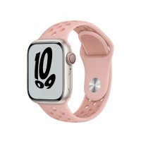 Ремешок силиконовый для Apple Watch 42mm / 44mm / 45mm спортивный Nike (розовый) 1231