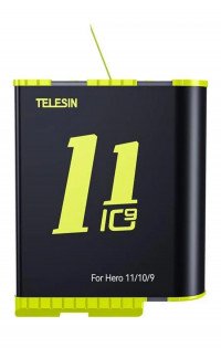 TELESIN АКБ сменный аккумулятор на GoPro Hero 9/10/11 (1750mAh GP-BTR-101-BL) (Г90-69876)