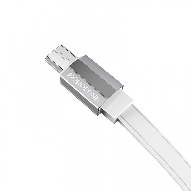 BOROFONE USB кабель micro BU8 2.4A, длина: 1.2 метра (белый) 3011