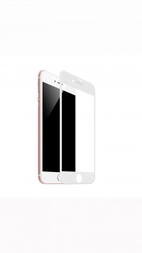 Стекло 10D для iPhone 7 / 8 / SE 2020 (белый) (B+) 9215
