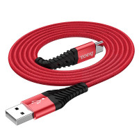 HOCO USB кабель Type-C X38 FastCharge 3A 1метр (красный) 5067