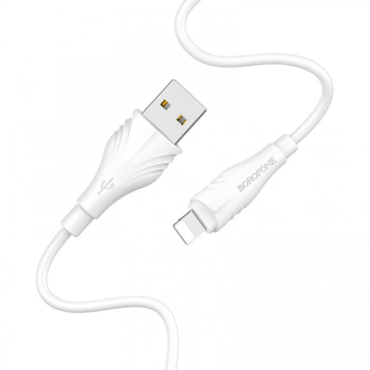 BOROFONE USB кабель lightning 8-pin BX18 2.4A, 1 метр (белый) 1727