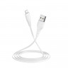 BOROFONE USB кабель lightning 8-pin BX18 2.4A, 1 метр (белый) 1727 - BOROFONE USB кабель lightning 8-pin BX18 2.4A, 1 метр (белый) 1727