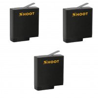 (КОМПЛЕКТ 3 ШТ) SHOOT Сменный аккумулятор АКБ для GoPro Hero 5 / 6 / 7 / 8 ёмкость 1220mAh 3.85V 4.7Wh Li-ion (Код МС: 00461)