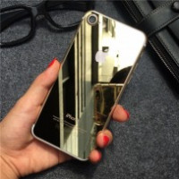 Стекло для iPhone 7 / 8 / SE (2020) Зеркальное противоударное перед / зад (золото) 7635