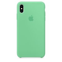 Чехол Silicone Case iPhone XS Max (нежная мята) 2513