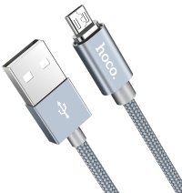 HOCO USB кабель micro U40A магнитный (серый) 5486