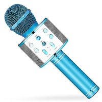 WSTER Беспроводной караоке микрофон WS-858 (голубой) 6635