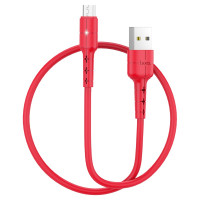 HOCO USB кабель X30 micro 2.0A, длина: 1.2 метра (красный) 5448