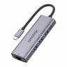 AMALINK Хаб Type-C 5в1 (RJ45 x1 / USB 2.0 x2 / USB 3.0 x1 / PD 3.0 x1) модель AL-95121D (53134) - AMALINK Хаб Type-C 5в1 (RJ45 x1 / USB 2.0 x2 / USB 3.0 x1 / PD 3.0 x1) модель AL-95121D (53134)