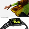 Ремешок силиконовый для Apple Watch 42mm / 44mm / 45mm спортивный Nike (фиолетово-зелёный) 1231 - Ремешок силиконовый для Apple Watch 42mm / 44mm / 45mm спортивный Nike (фиолетово-зелёный) 1231