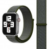 Ремешок Apple Watch 38mm / 40mm / 41mm нейлон на липучке (тёмный хаки) 5502 - Ремешок Apple Watch 38mm / 40mm / 41mm нейлон на липучке (тёмный хаки) 5502