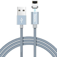 HOCO USB кабель U40A магнитный 8-pin (серый) 8388